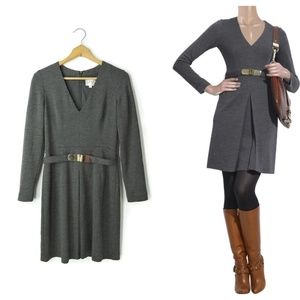 Milly Jersey Long sleeve dress with belt